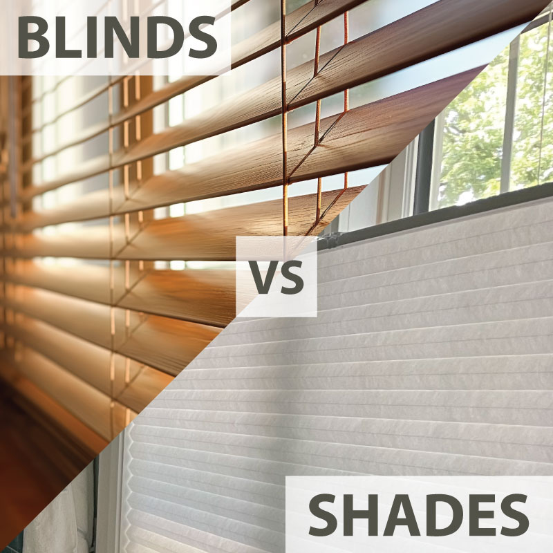 real wood blinds handing on a window