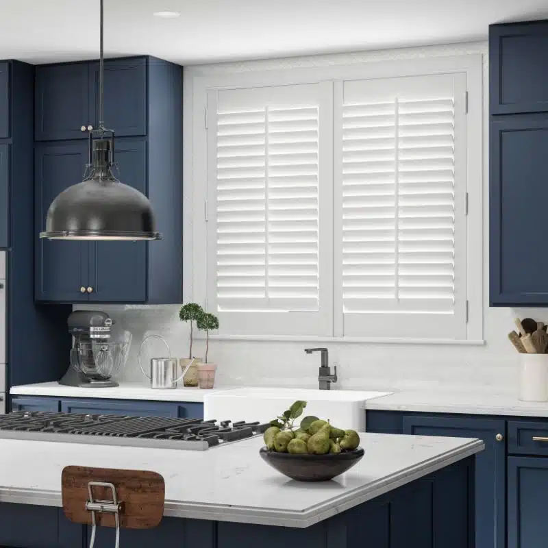 shutters on a window in the kitchen